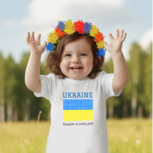 Flagge der UKRAINE Baby T-shirt