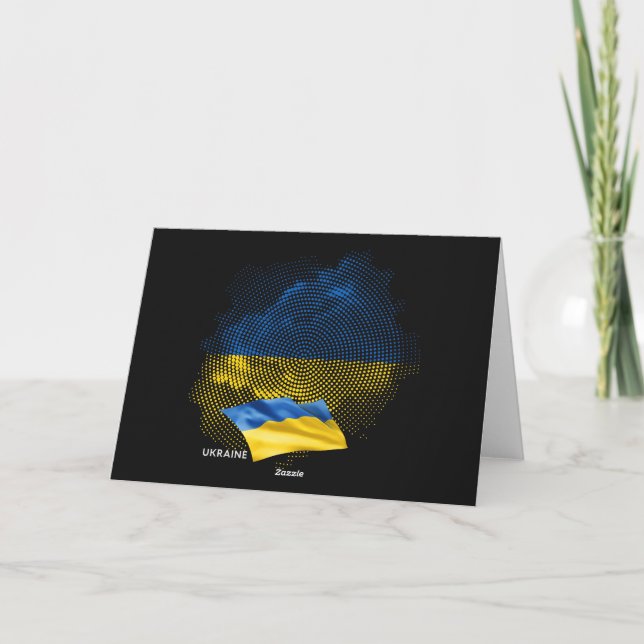 Flagge der Ukraine Dankeskarte (Rückseite)