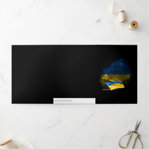 Flagge der Ukraine Dreifach Gefaltete Karte