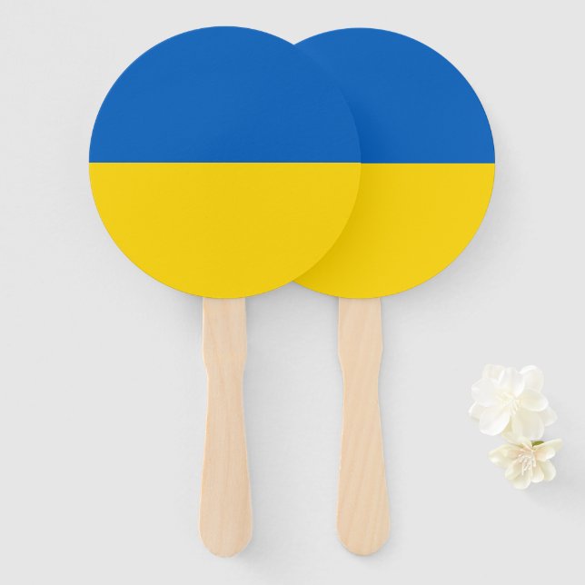 Flagge der Ukraine Fächer (Vorne und Hinten)