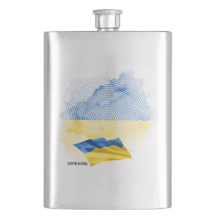 Flagge der Ukraine Flachmann