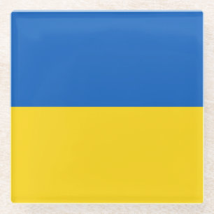Flagge der Ukraine Glasuntersetzer