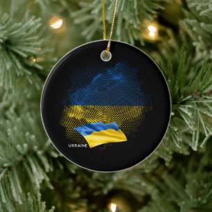 Flagge der Ukraine Keramik Ornament