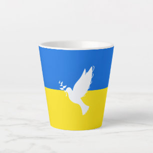 Flagge der Ukraine Latte Tasse Unterstützung - Fri