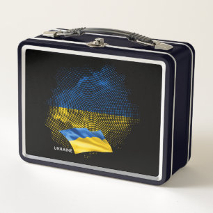 Flagge der Ukraine Metall Brotdose