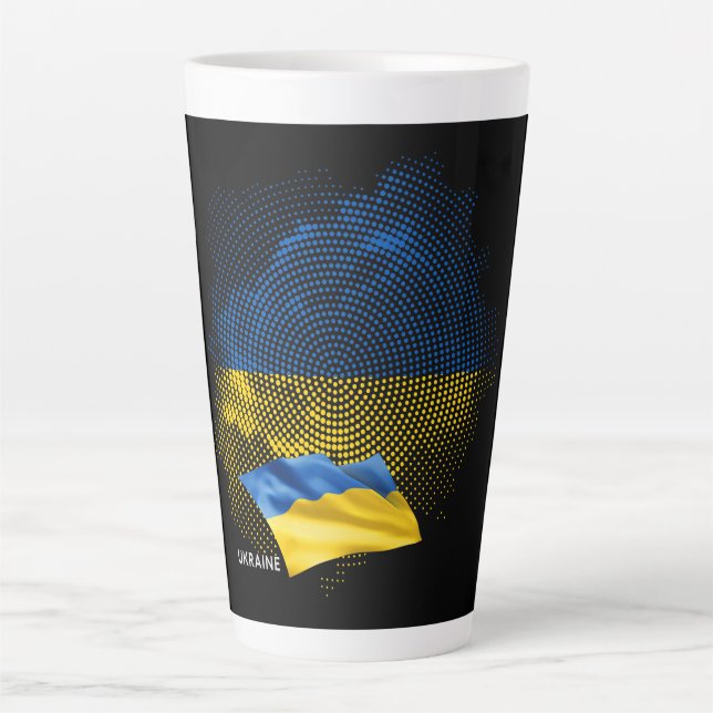 Flagge der Ukraine Milchtasse (Vorderseite)