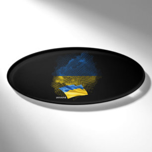 Flagge der Ukraine Namenschild