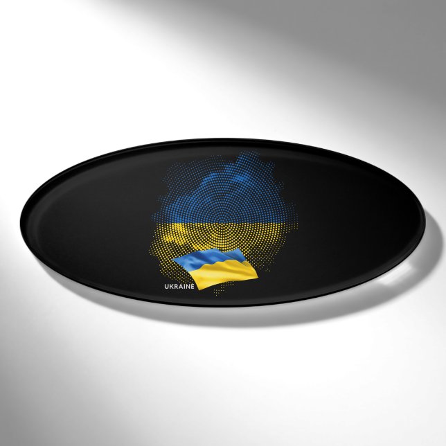 Flagge der Ukraine Namenschild (Vorderseite)