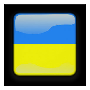 Flagge der Ukraine Poster