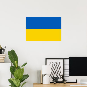 Flagge der Ukraine Poster