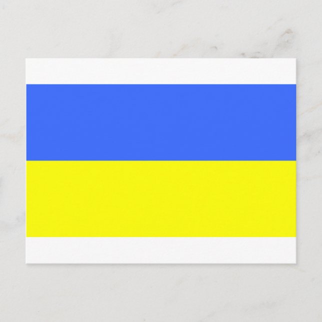 Flagge der Ukraine Postkarte (Vorderseite)
