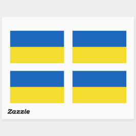 Flagge der Ukraine Rechteckiger Aufkleber