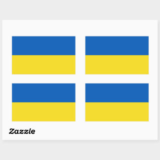 Flagge der Ukraine Rechteckiger Aufkleber