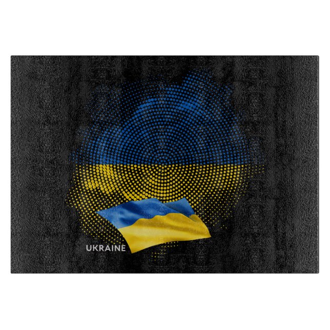Flagge der Ukraine Schneidebrett (Vorderseite)