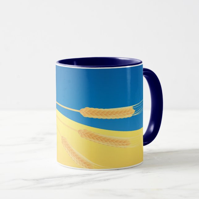 Flagge der Ukraine, symbolisch, Tasse (VorderseiteRechts)