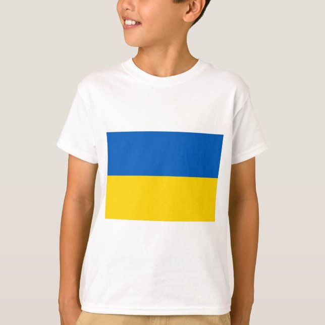 Flagge der Ukraine T-Shirt (Vorderseite)