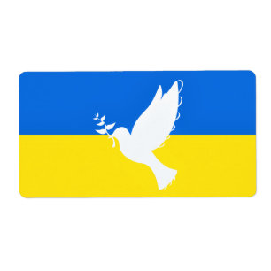 Flagge der Ukraine - Taube des Friedens - Freiheit