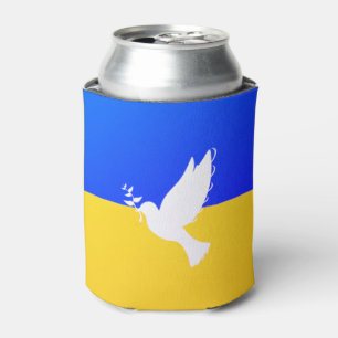 Flagge der Ukraine - Taube des Friedens - Freiheit Dosenkühler