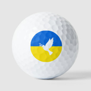 Flagge der Ukraine - Taube des Friedens - Freiheit Golfball