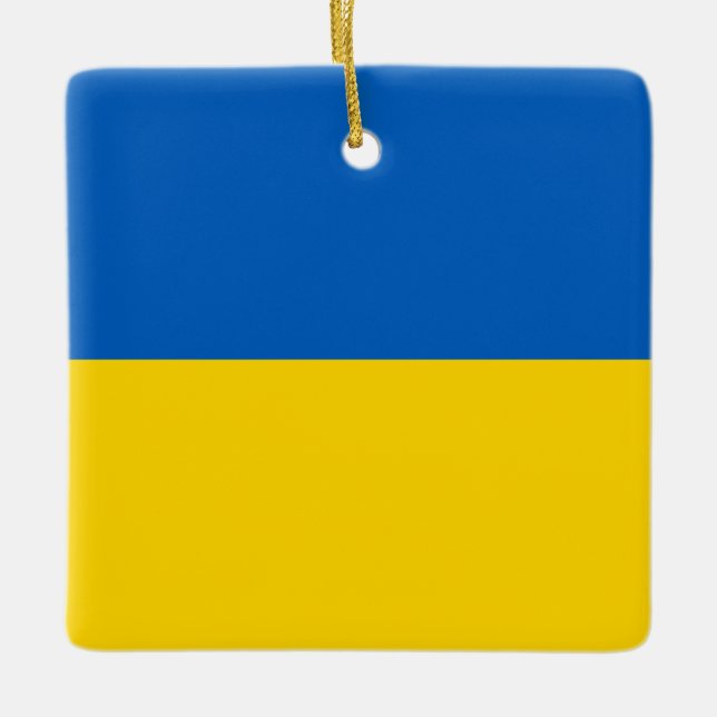 Flagge der Ukraine (Ukrainisch) Keramikornament (Vorderseite)