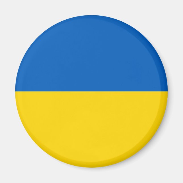 Flagge der Ukraine - ukrainische Flagge - П р а о  Magnet (Vorne)