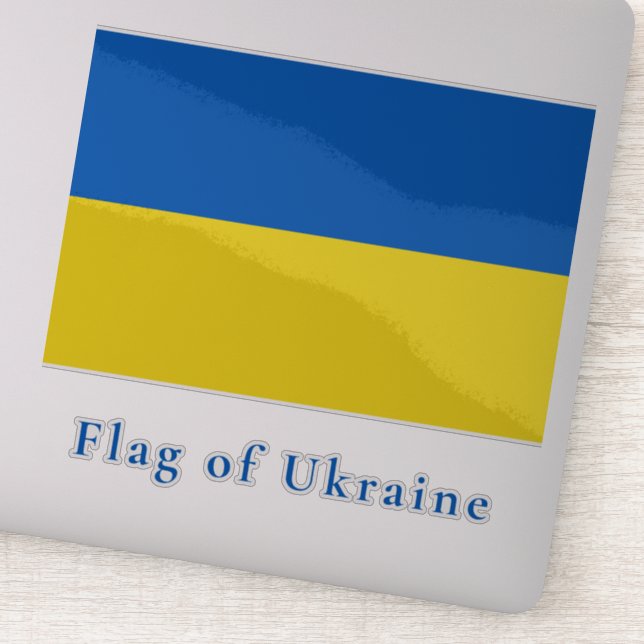 Flagge der Ukraine Vinyl Aufkleber (Detail)