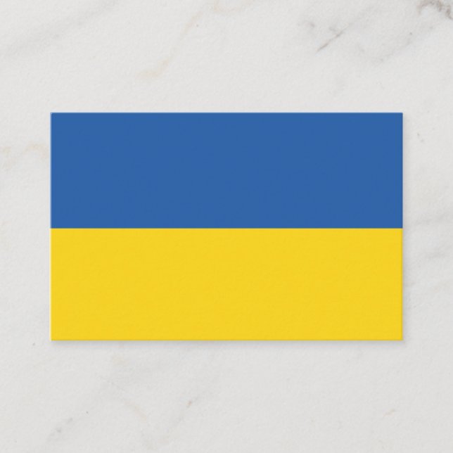 Flagge der Ukraine Visitenkarte (Vorderseite)