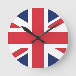 Flagge der Union/Gewerkschaft des Vereinigten Köni Runde Wanduhr