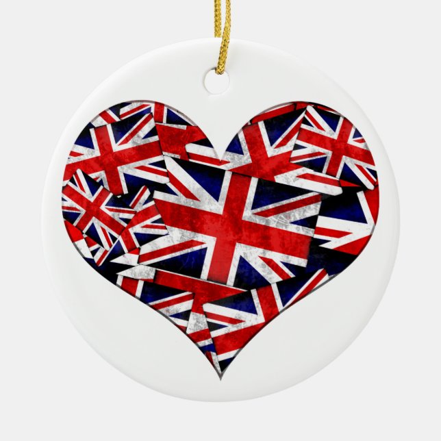Flagge der Union Jack British England Keramik Ornament (Vorne)
