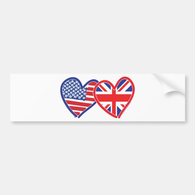 Flagge der Union Jack Flat USA Autoaufkleber (Vorne)