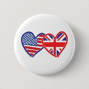 Flagge der Union Jack Flat USA Button