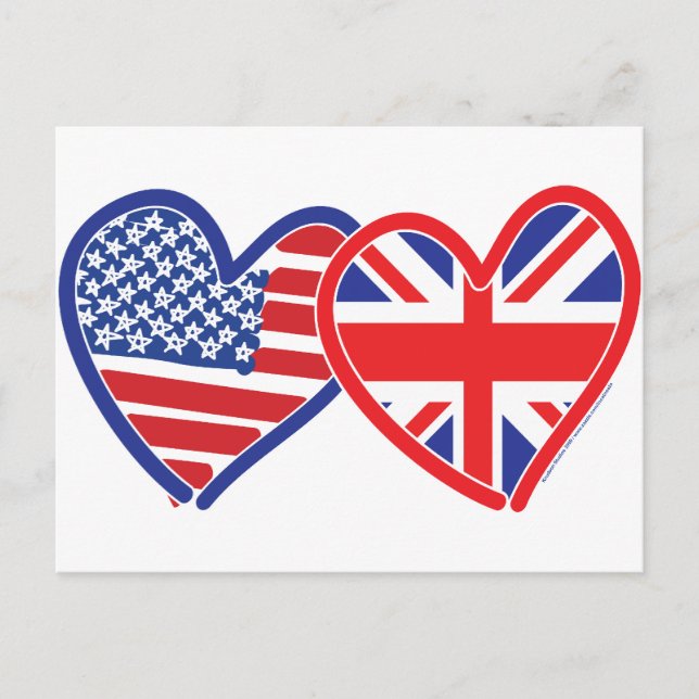Flagge der Union Jack Flat USA Postkarte (Vorderseite)