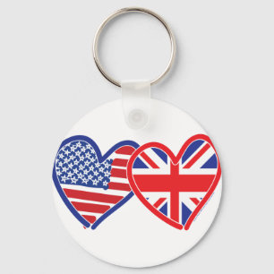 Flagge der Union Jack Flat USA Schlüsselanhänger