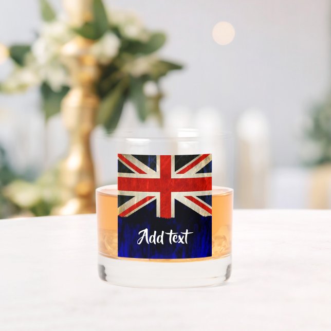 Flagge der Union Whiskyglas (Insitu (Hochzeit))