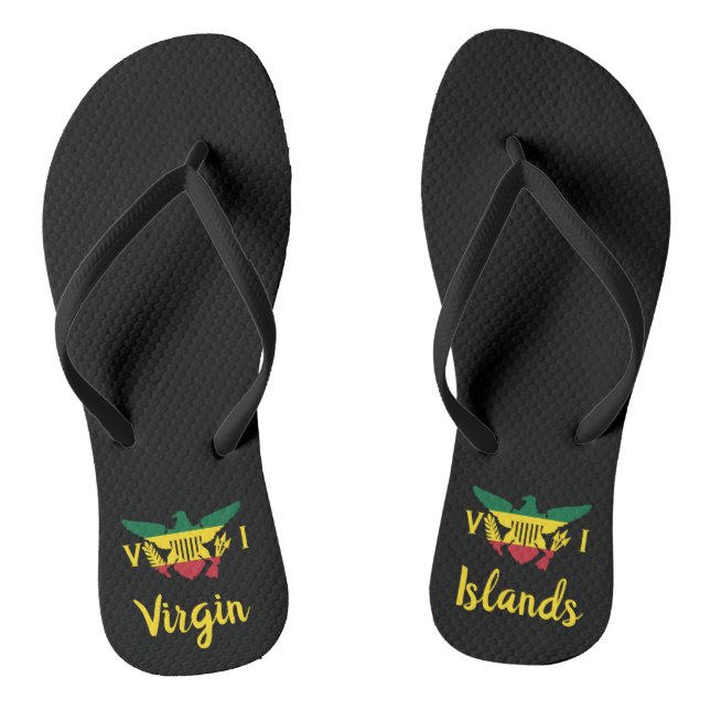 Flagge der US-Jungfrau, Rasta Flip Flops (Fußbett)