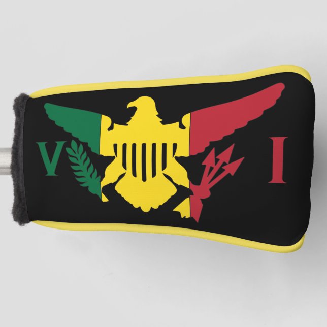 Flagge der US-Jungfrau, Rasta Golf Headcover (Vorderseite)