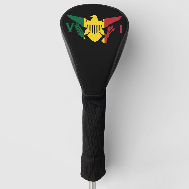 Flagge der US-Jungfrau, Rasta Golf Headcover (Vorderseite)