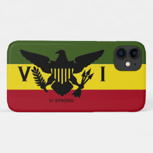 Flagge der US-Jungfrau, Rasta-Grün, Gelb Rot Case-Mate iPhone Hülle