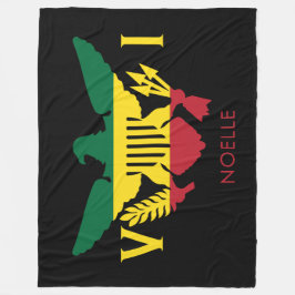 Flagge der US-Jungfrau, Rasta Rot, Gelb, Grün Fleecedecke