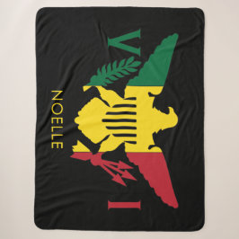 Flagge der US-Jungfrau, Rasta Rot, Gelb, Grün Sherpadecke