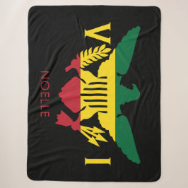 Flagge der US-Jungfrau, Rasta Rot, Gelb, Grün Sherpadecke