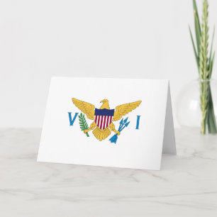 Flagge der US-Jungfrauen Dankeskarte