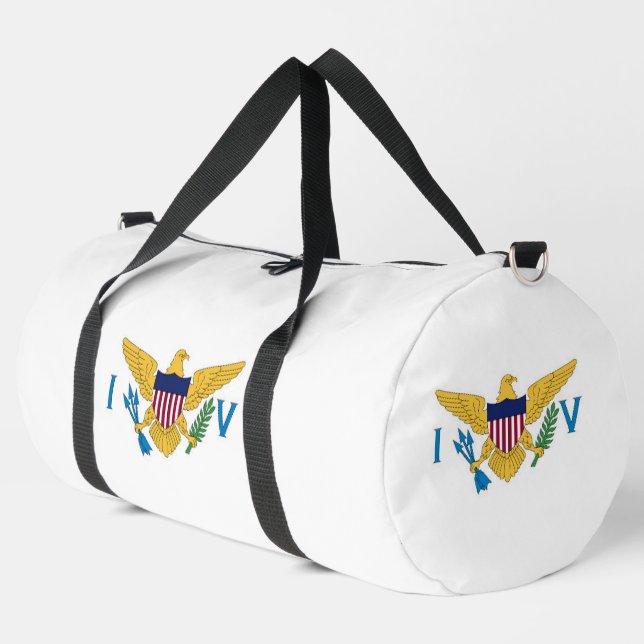 Flagge der US-Jungfrauen Duffle Bag (Linke Ecke)