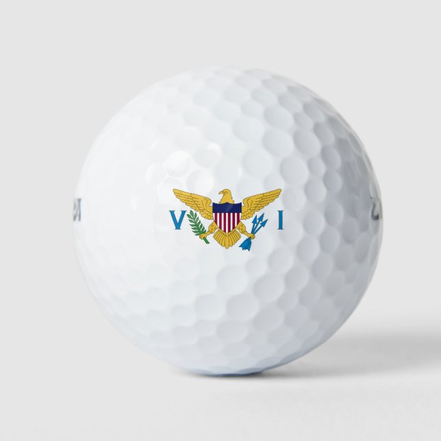 Flagge der US-Jungfrauen Golfball (Vorderseite)