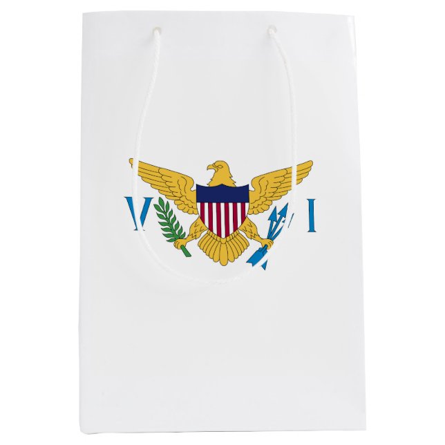 Flagge der US-Jungfrauen Mittlere Geschenktüte (Vorderseite)
