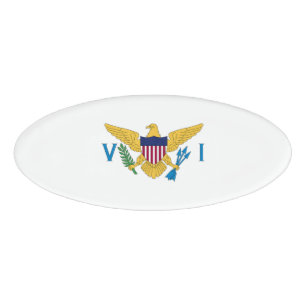 Flagge der US-Jungfrauen Namenschild