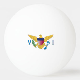 Flagge der US-Jungfrauen Tischtennisball