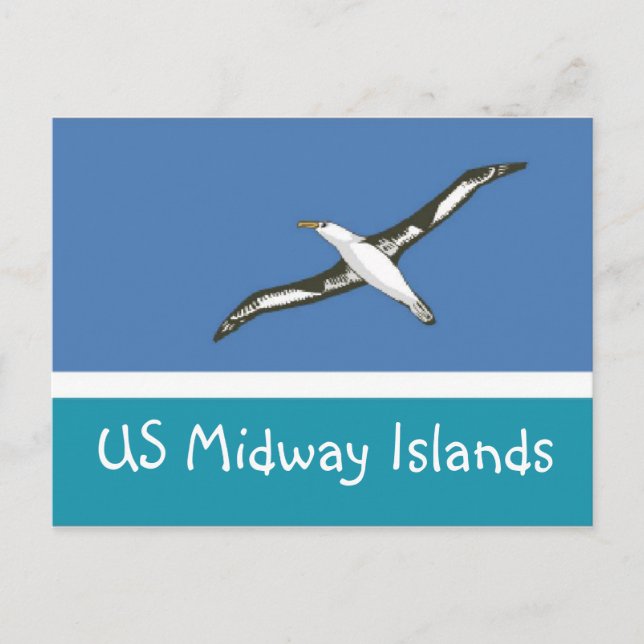 Flagge der US Midway Islands Postkarte (Vorderseite)