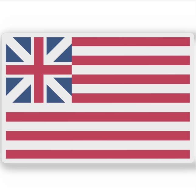 Flagge der USA (1775-1777) Aufkleber (Vorderseite)