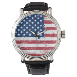 Flagge der USA Armbanduhr